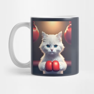 Boxing cat - Modern digital art Mug